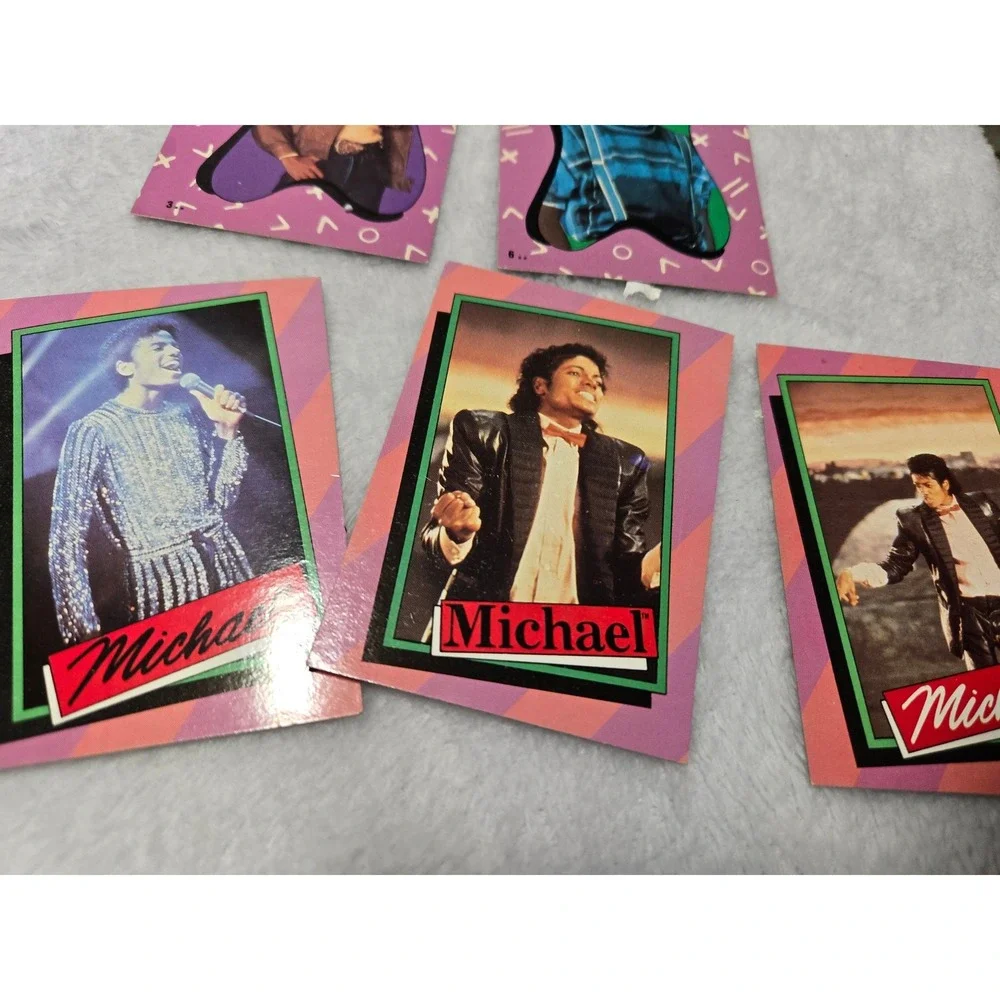 Vintage 1984 Michael Jackson Trading Cards & Stickers Lot Thriller Era Topps MJJ